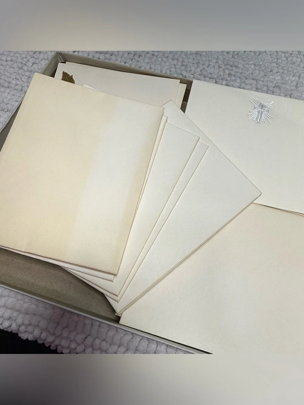 Vintage 1950s Bible Lovers Hands In Prayer Stationery Ensemble Warner Press